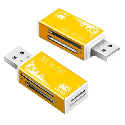 Multi-Card SD Reader for Various Memory Formats and Cards - compact USB metal-shell multi-card reader for photographers and travelers