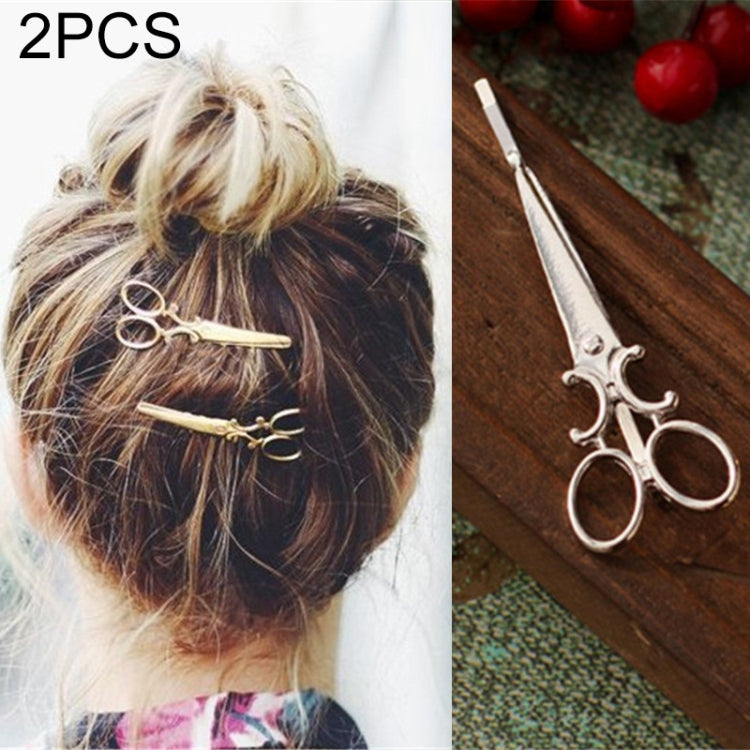 2 PCS simple hair ornaments personalized hair clips ornaments retro word folder headdress