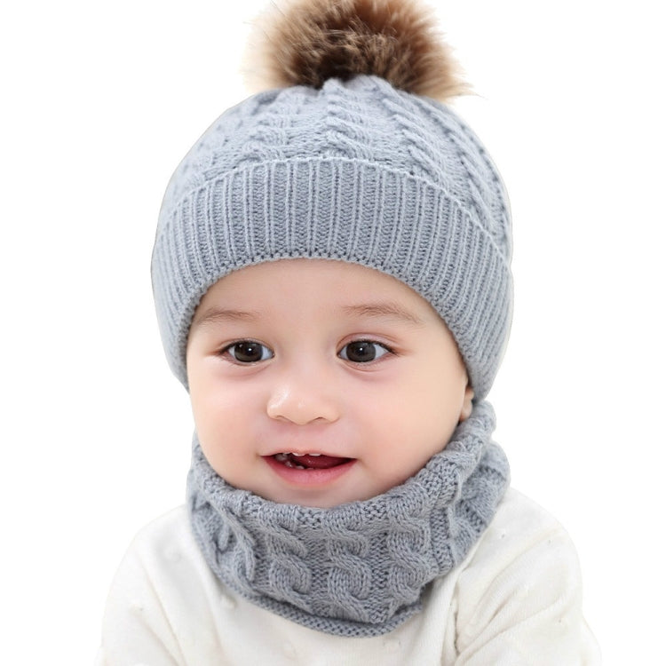 Gorro de punto redondo cálido para máquina que protege las orejas Gorro de invierno para recién nacidos Gorros + Bufandas Trajes