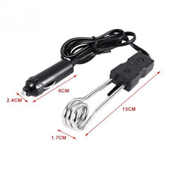 Compact 12V/24V Car Immersion Heater for Quick Boiling Water - Ideal for Camping and Travel