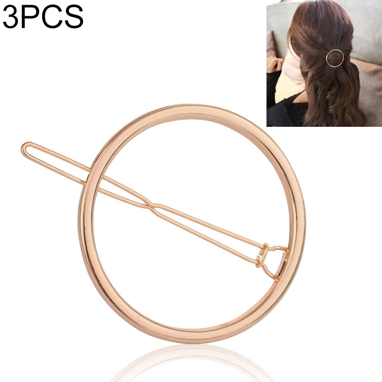 3 piezas nuevas horquillas para el cabello con forma de triángulo y forma de luna, joyería con forma de trébol, pinza para el cabello redonda para mujer, pasadores, accesorios para la cabeza, bisutería