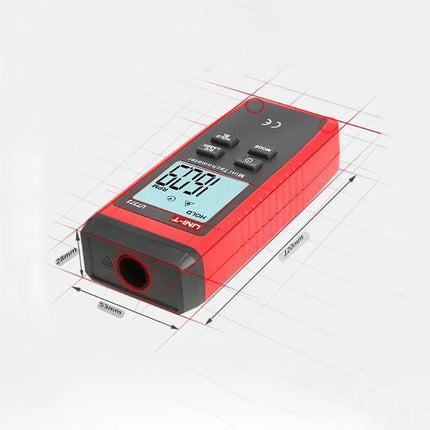 Non-Contact Laser Tachometer for Motor and Machine Speed Measurement handheld red laser RPM meter with LCD display and measurement range markings
