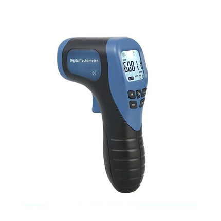 Portable Handheld Non-Contact Digital Tachometer for Motor Speed Measurement - compact blue handheld RPM meter for technicians and hobbyists