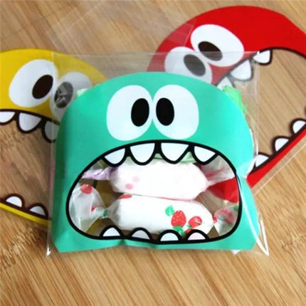 Cartoon Monster OPP Packaging Bags 7x7cm and 10x10cm