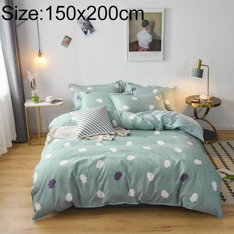 Simple Cotton Grinding Bed Four-Piece Duvet Cover Sheet Pillowcase, 150x200cm, 180x220cm, 200x230cm - Syndmart