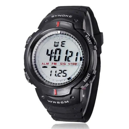 SYNOKE Waterproof Digital Sports Watch For Men Black Gray | Syndmart