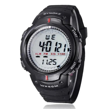 SYNOKE Waterproof Digital Sports Watch For Men Black Gray | Syndmart