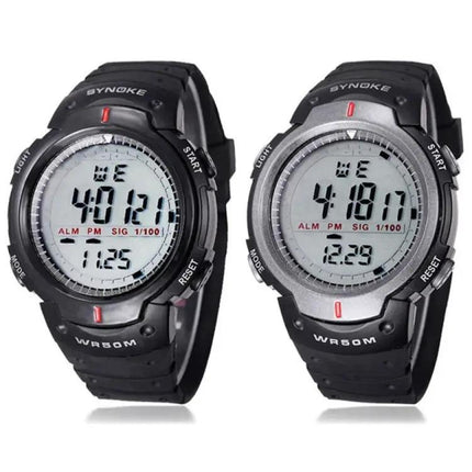 SYNOKE Waterproof Digital Sports Watch For Men Black Gray | Syndmart