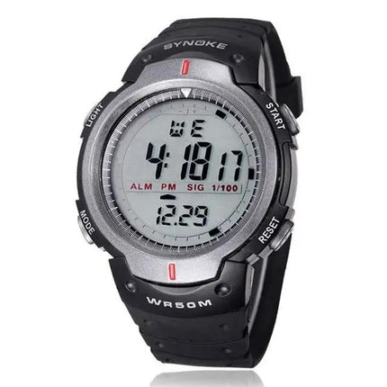 SYNOKE Waterproof Digital Sports Watch For Men Black Gray | Syndmart