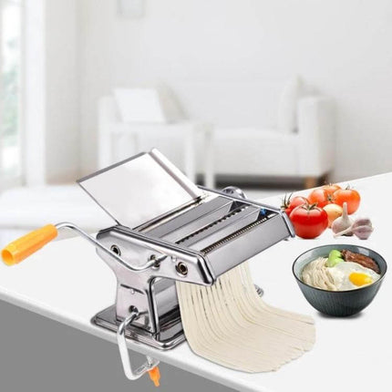 Stainless Steel Pasta Making Machine For Home Kitchen Use - compact stainless pasta roller for dumpling wrappers, noodles and wontons