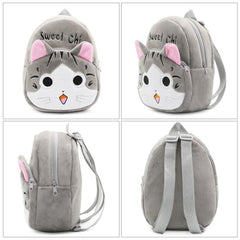 Charming Plush Cartoon Backpack for Little Girls - Perfect for Kindergarten Adventures