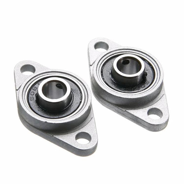 Mayitr Pillow Block Bearing Housing for 3D Printer Accessories - pair of mounted metal flange bearings for shaft support and smoother linear motion