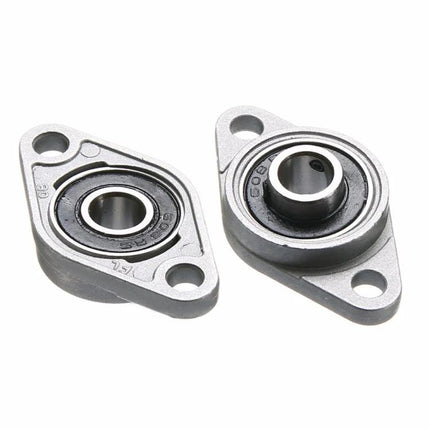 Mayitr Pillow Block Bearing Housing for 3D Printer Accessories mounted steel bearing for shaft support, two-piece flanged housing for precise linear motion