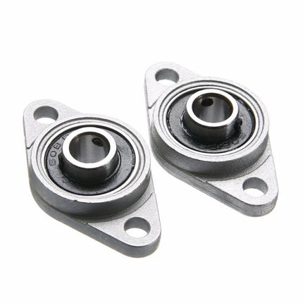 Mayitr Pillow Block Bearing Housing for 3D Printer Accessories - pair of silver mounted flange bearings for printer linear shafts