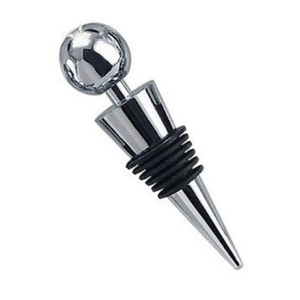 Reusable Red Wine Bottle Stopper For Everyday Home Use - round-head plastic stopper with flexible ribbed seal for preserving opened bottles