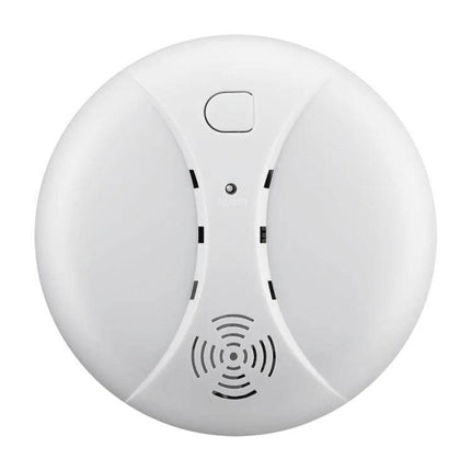 Wireless Smoke Detector for Home Fire Safety and Security - white photoelectric smoke alarm with wireless alert and easy installation