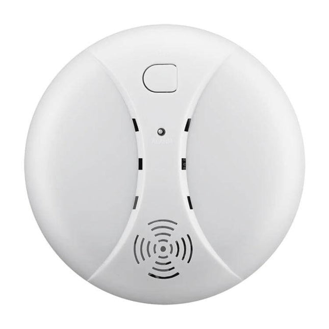 Wireless Smoke Detector for Home Fire Safety and Security - white photoelectric smoke alarm with wireless alert and easy installation