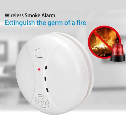 Wireless Smoke Detector for Home Fire Safety and Security photoelectric wireless smoke detector mounted in a room for early fire detection