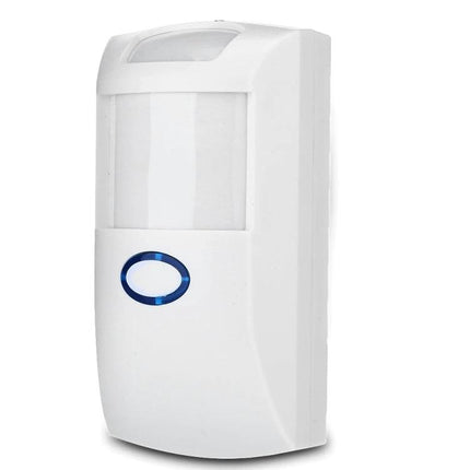 Wireless Infrared Motion Sensor for Home Security Detection, wall-mounted white PIR sensor with LED indicator for door and window monitoring