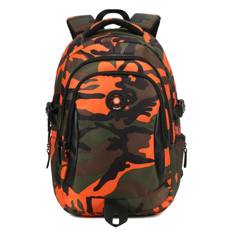 Mochila infantil de nailon impermeable con diseño de camuflaje para la escuela: diseño ergonómico unisex