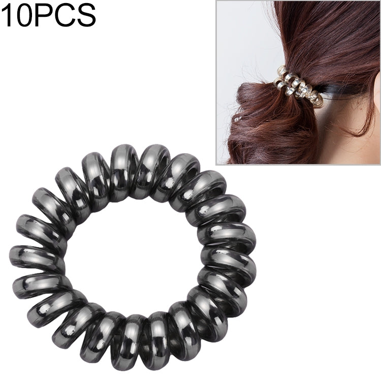 10 PCS Multicolor Elastic Hair Bands Spiral Shape Ponytail Hair Ties Rubber Band Hair Rope Telephone Wire Hair Accessories