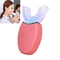 Ultrasonic U-Shaped Smart Whitening Toothbrush Pink