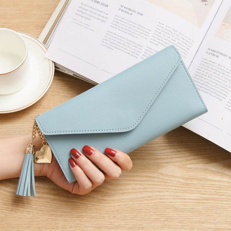 Long Wallet Women Purses Tassel PU Leather Clutch Wallets