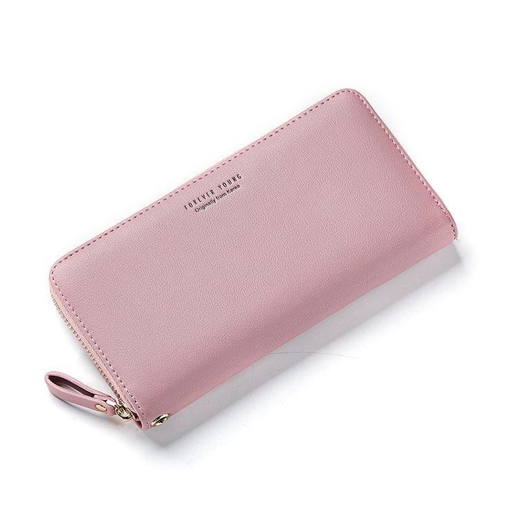 Women Long Clutch Wallet Large Capacity Wallets Female Purse Phone Pocket Card Holder, Pink, Gray, Blue, Green, Wine Red, Black 