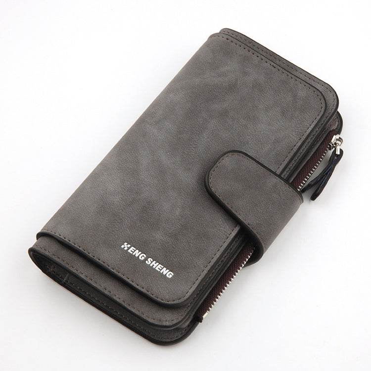 Women Scrub Leather Lady Purses Clutch Long Female Wallet