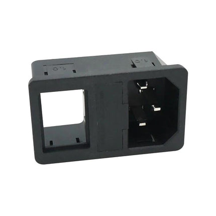 Pack of 10 Three-Pin Power Sockets with Safety Switch for Home Use black recessed outlet module showing three-pin socket and switch