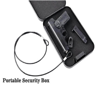 Mini Portable Black Car Safe for Valuables Storage - compact steel password lock safe for cash, jewelry and documents in car