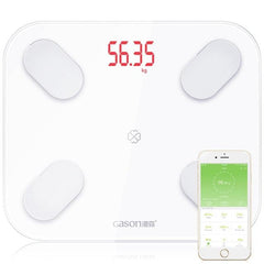 GASON S4 Smart Body Fat Scale with Bluetooth App Connectivity for iOS and Android White