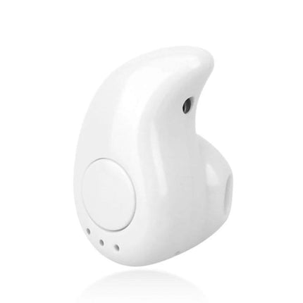 Mini In-Ear Sport Bluetooth Earbuds With Mic For Commuting compact white wireless single earbud shown for calls commuting desk work