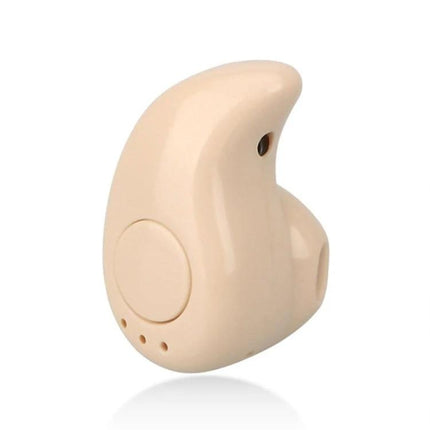 Mini In-Ear Sport Bluetooth Earbuds With Mic For Commuting beige compact wireless earbud for handsfree calls and commuting