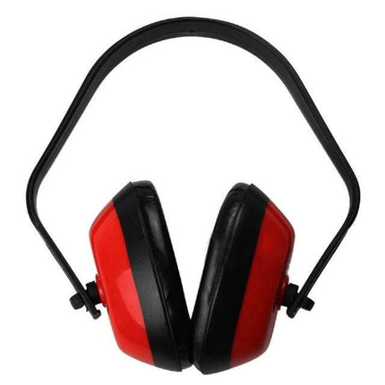 Red Anti-Noise Earmuffs for Factory and Construction Protection - red over-ear hearing protectors for noisy work sites