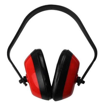 Red Anti-Noise Earmuffs for Factory and Construction Protection - red over-ear hearing protection for noisy work sites
