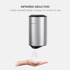 High-Speed 304 Stainless Steel Automatic Sensor Hand Dryer for Home, Hotel, and Airport Use