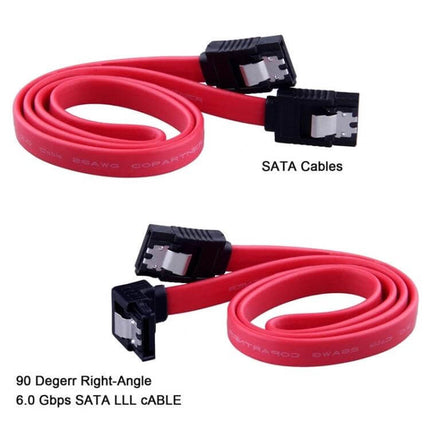 Metal Mounting Kit for 2.5-Inch Hard Drives in 3.5-Inch Bays - red SATA cables shown for drive connections