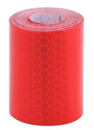 Reflective Safety Tape for Vehicles and Road Warnings red hex-pattern high-visibility roll for trucks trailers and warning signs 5cm