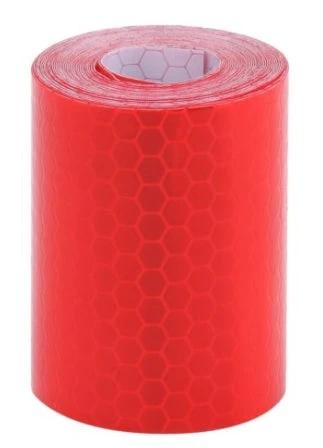 Reflective Safety Tape for Vehicles and Road Warnings red hex-pattern high-visibility roll for trucks trailers and warning signs 5cm