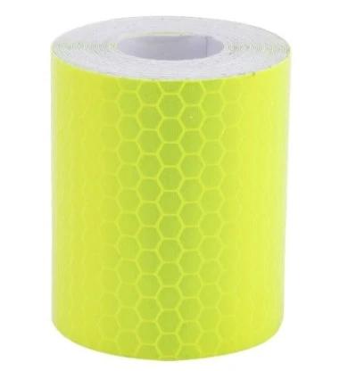 Reflective Safety Tape for Vehicles and Road Warnings - high-visibility yellow honeycomb roll for truck, trailer and sign visibility enhancement