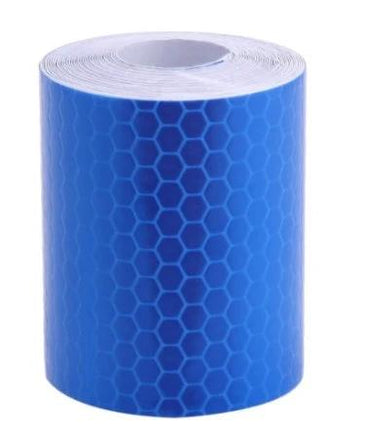 Reflective Safety Tape for Vehicles and Road Warnings - blue high-visibility honeycomb reflective tape roll for trucks, trailers, and road signs