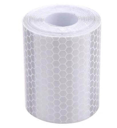 Reflective Safety Tape for Vehicles and Road Warnings roll of white honeycomb high-visibility reflective tape for trucks trailers and signs