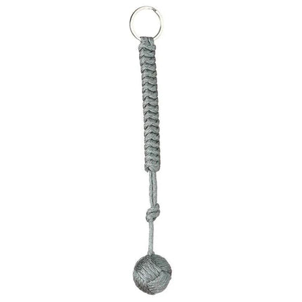 Black Steel Monkey Fist Lanyard for Everyday Protection