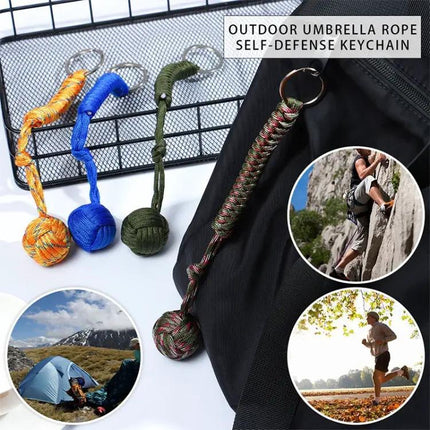 Black Steel Monkey Fist Lanyard for Everyday Protection | Syndmart