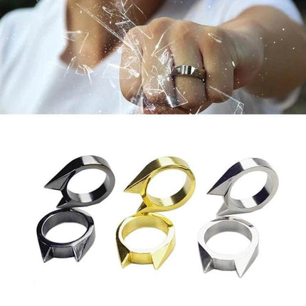 Stainless Steel Self-Defense Ring for Everyday Personal Safety - discreet stainless steel ring for urban walks and commutes