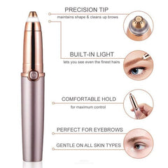 Automatic Push Button Eyebrow Hair Removal Trimmer Device