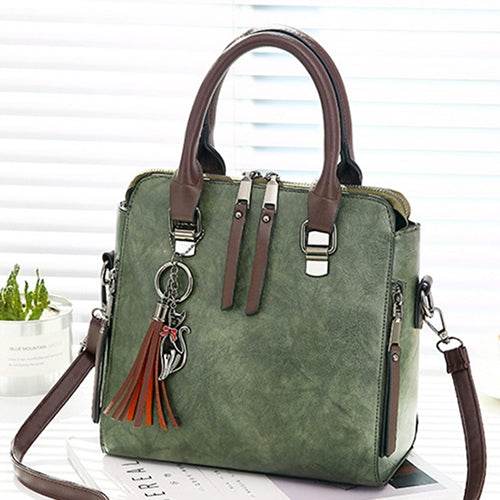 Stylish Vintage PU Leather Ladies HandBags Women Messenger Totes