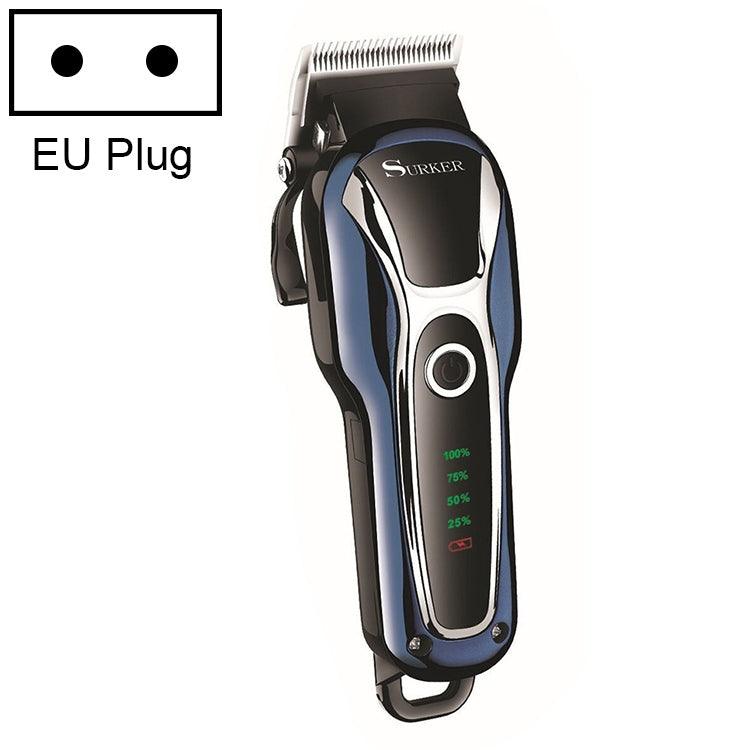 Surker SK-803 Powerful LCD Hair Clipper - Versatile Plug-in & Cordless Electric Trimmer