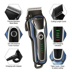 Surker SK-803 Powerful LCD Hair Clipper - Versatile Plug-in & Cordless Electric Trimmer